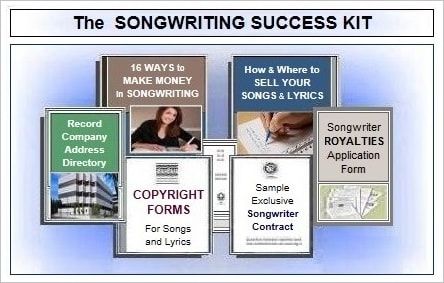 The Songwriting Success Kit helps new songwriters and lyric-writers succeed in songwriting